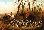 unknow artist Classical hunting fox, Equestrian and Beautiful Horses, 048. USA oil painting artist